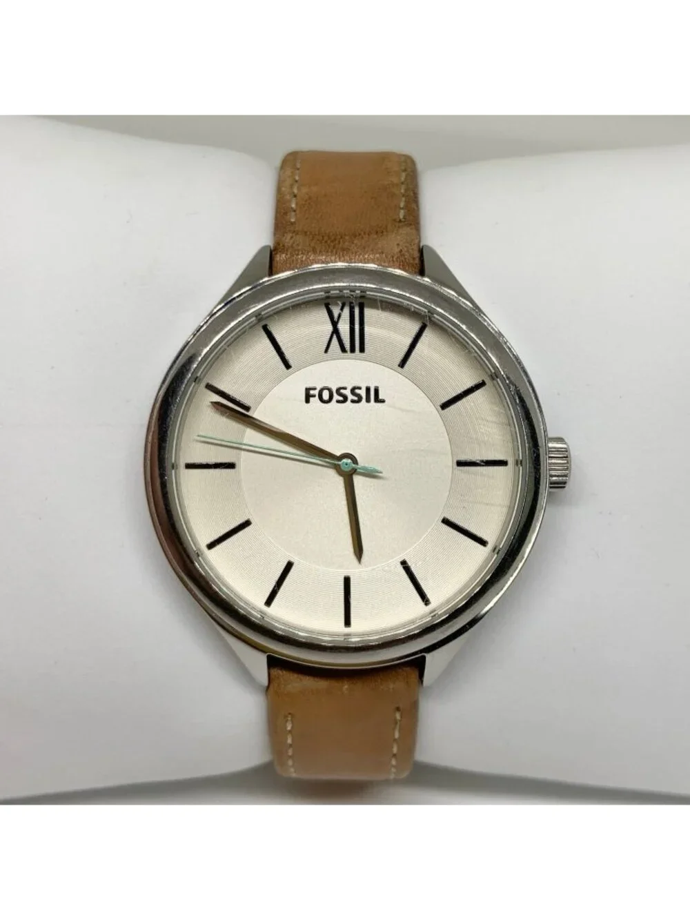 Fossil Suitor women’s watch Bq3083 stainless steel 36mm brown leather running